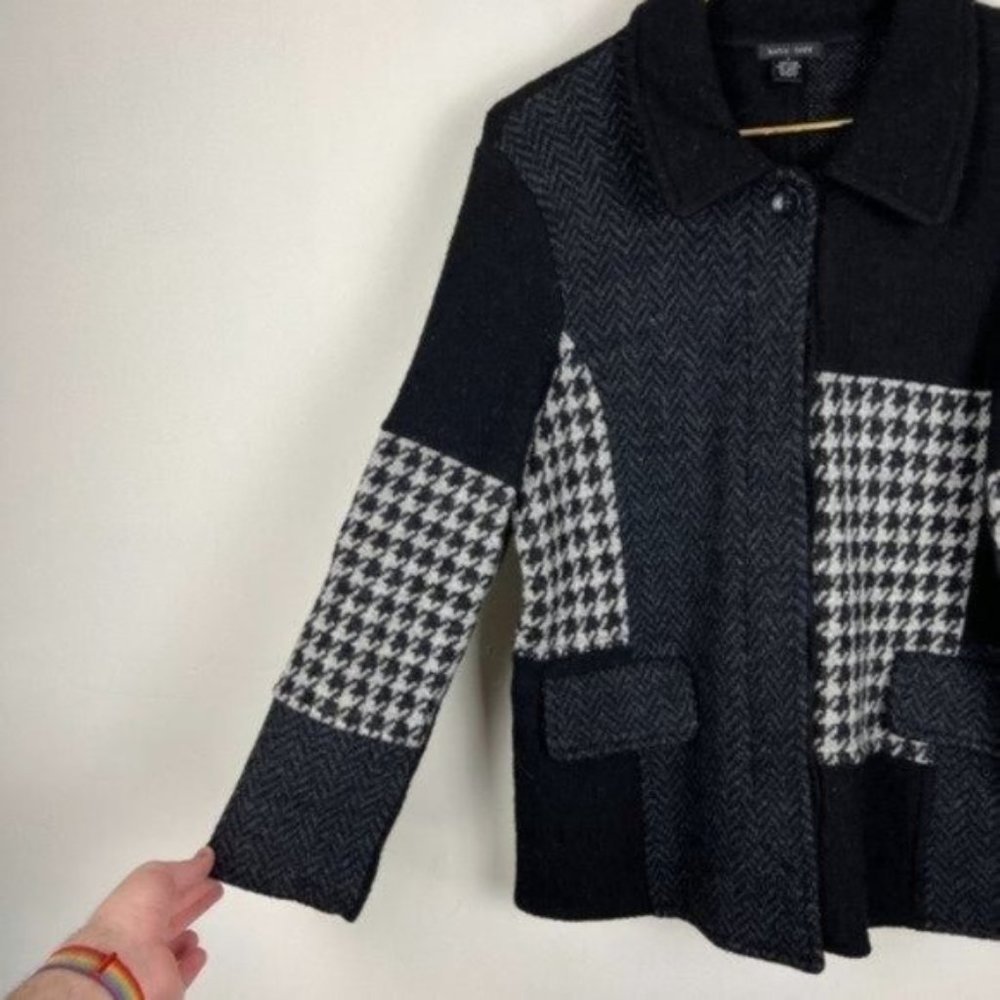 Katie Todd Mixed Print Patchwork Button Front Woo… - image 3